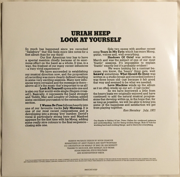 Uriah Heep - Look At Yourself | Sanctuary (BMGCAT163LP) - 4 Uriah Heep - Look At Yourself | Sanctuary (BMGCAT163LP) - 4
