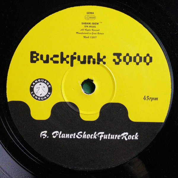 Buckfunk 3000 - In Is In / Planet Shock Future Rock | Language (WORD 12017) - 2