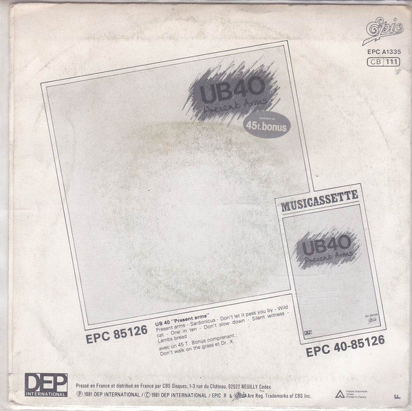 UB40 - Present Arms | Epic (EPC A1335) - 2 UB40 - Present Arms | Epic (EPC A1335) - 2