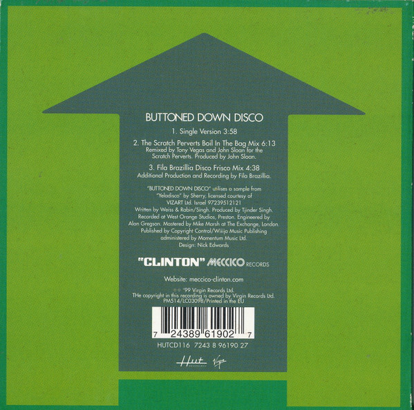 Clinton - Buttoned Down Disco | Hut Recordings (HUTCD116) - 2