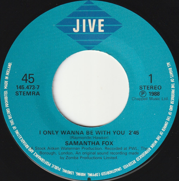 Samantha Fox - I Only Wanna Be With You | Jive (145.473-7) - 3