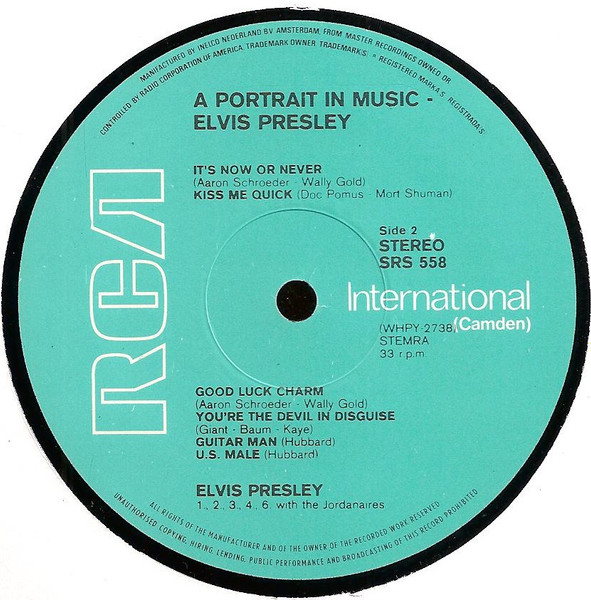 Elvis Presley - A Portrait In Music | RCA Victor (SRS 558) - 3 Elvis Presley - A Portrait In Music | RCA Victor (SRS 558) - 3