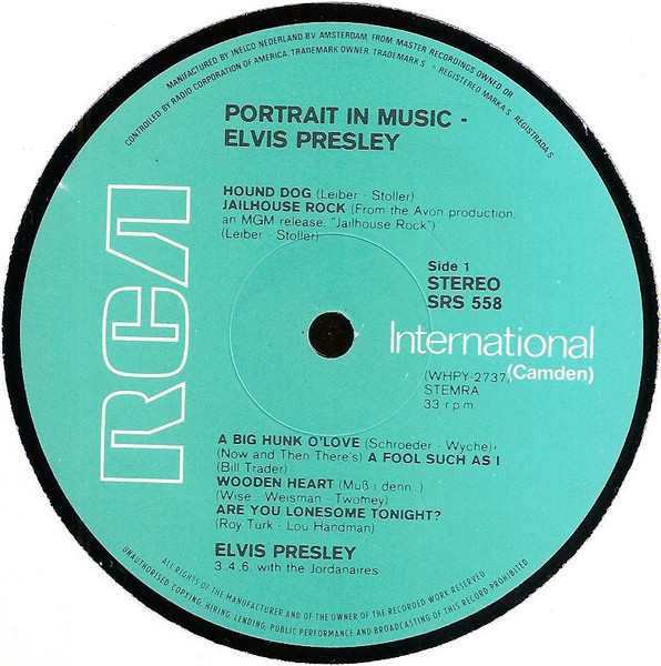 Elvis Presley - A Portrait In Music | RCA Victor (SRS 558) - 2 Elvis Presley - A Portrait In Music | RCA Victor (SRS 558) - 2
