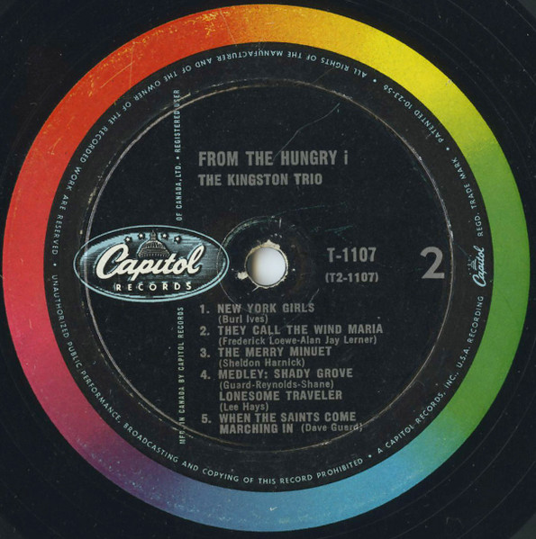 Kingston Trio - ... From The “Hungry i” | Capitol Records (T1107) - 4 Kingston Trio - ... From The “Hungry i” | Capitol Records (T1107) - 4