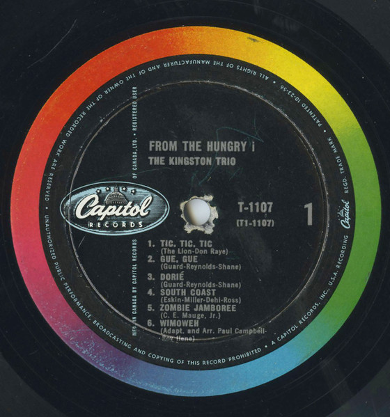Kingston Trio - ... From The “Hungry i” | Capitol Records (T1107) - 3 Kingston Trio - ... From The “Hungry i” | Capitol Records (T1107) - 3