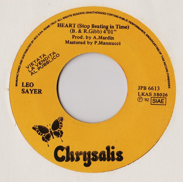 Leo Sayer / Rick Springfield - Heart / Don't Talk To Strangers | Chrysalis (JPB 6613) - main