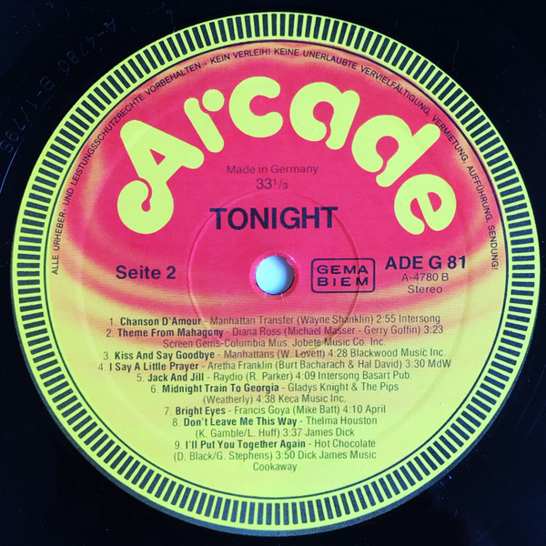 Various - Tonight | Arcade (ADE G 81) - 4