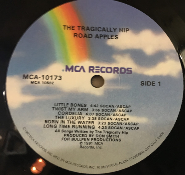 The Tragically Hip - Road Apples | MCA Records (MCA-10173) - 4 The Tragically Hip - Road Apples | MCA Records (MCA-10173) - 4