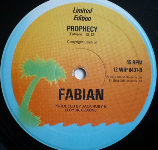 Jimmy Lindsay / Fabienne Miranda - Easy / Prophecy | Island Records (12 WIP 6431) - 2 Jimmy Lindsay / Fabienne Miranda - Easy / Prophecy | Island Records (12 WIP 6431) - 2