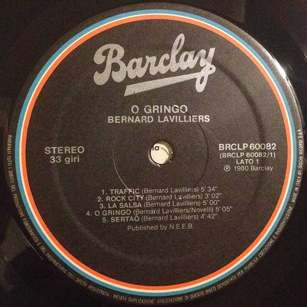 Bernard Lavilliers - O Gringo | Barclay (BRCLP 60082) - 4