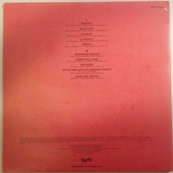 Bernard Lavilliers - O Gringo | Barclay (BRCLP 60082) - 2