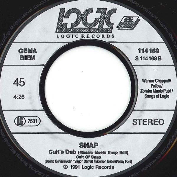 Snap! - Mega Mix | Logic Records (114 169) - 4