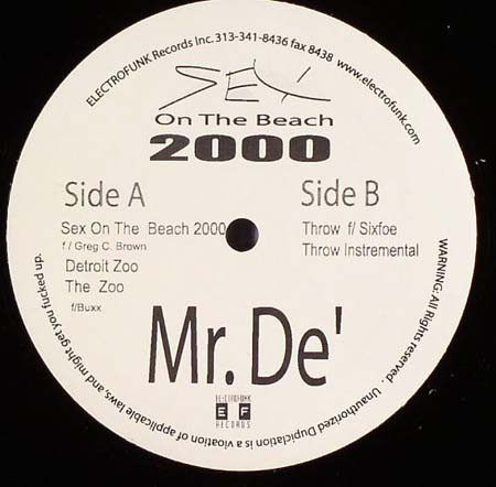 Mr. De' - Sex On The Beach 2000 | Electrofunk Records (EF-2002-1)