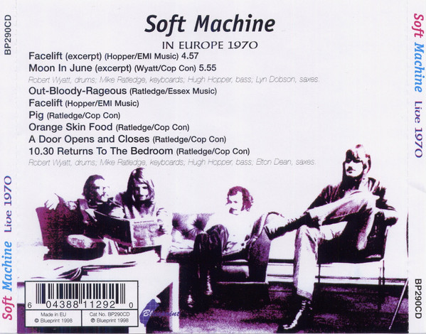 Soft Machine - Live 1970 | Blueprint (BP290CD) - 2 Soft Machine - Live 1970 | Blueprint (BP290CD) - 2