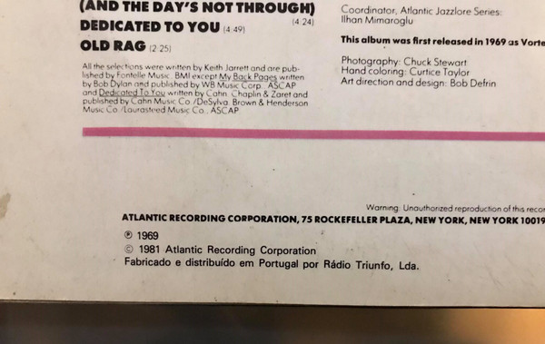 Keith Jarrett Trio - Somewhere Before | Atlantic (ATL 50813) - 3