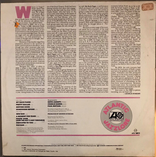 Keith Jarrett Trio - Somewhere Before | Atlantic (ATL 50813) - 2