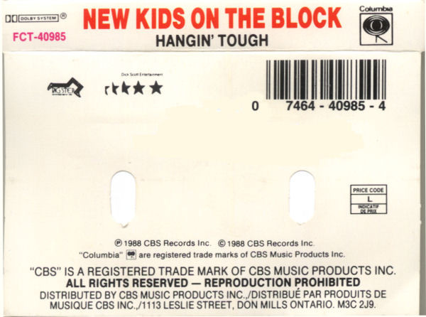 New Kids On The Block - Hangin' Tough [Cassette] | Columbia (BFCT 40985) - 2