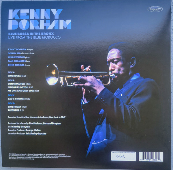 Kenny Dorham - Blue Bossa In The Bronx (Live From The Blue Morocco) | Resonance Records (HLP-9072) - 3 Kenny Dorham - Blue Bossa In The Bronx (Live From The Blue Morocco) | Resonance Records (HLP-9072) - 3