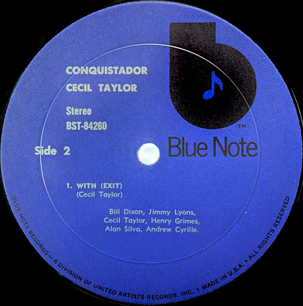 Cecil Taylor - Conquistador! | Blue Note (BST 84260) - 4