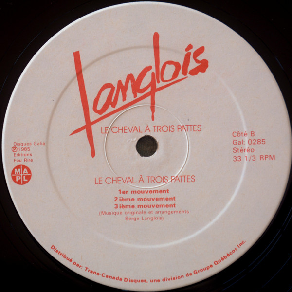 Serge Langlois - Le Cheval À Trois Pattes | Disques Galia (Gal: 0285) - 4 Serge Langlois - Le Cheval À Trois Pattes | Disques Galia (Gal: 0285) - 4