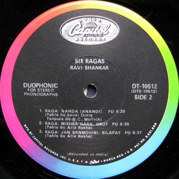 Ravi Shankar - Six Ragas | Capitol Records (DT 10512) - 4 Ravi Shankar - Six Ragas | Capitol Records (DT 10512) - 4