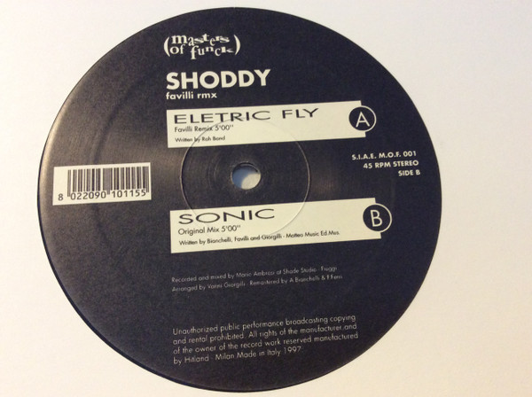 Shoddy - Electric Fly / Sonic | Masters Of Funck (MOF 001) - main