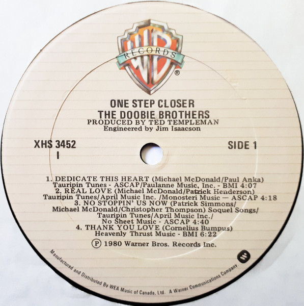 The Doobie Brothers - One Step Closer | Warner Bros. Records (XHS 3452) - 3 The Doobie Brothers - One Step Closer | Warner Bros. Records (XHS 3452) - 3
