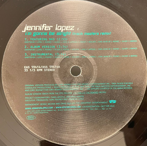 Jennifer Lopez - I'm Gonna Be Alright (Track Masters Remix) | Epic (EAS 59414)