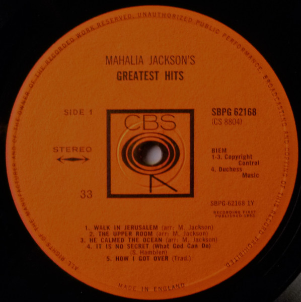 Mahalia Jackson's Greatest Hits