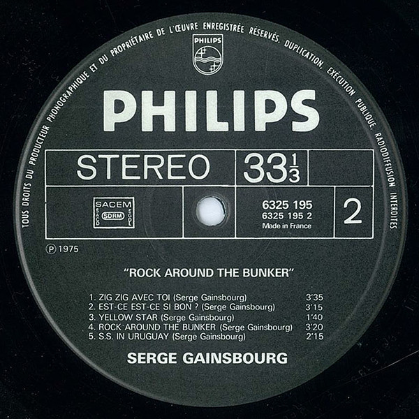 Serge Gainsbourg - Rock Around The Bunker | Philips (6325 195) - 4 Serge Gainsbourg - Rock Around The Bunker | Philips (6325 195) - 4