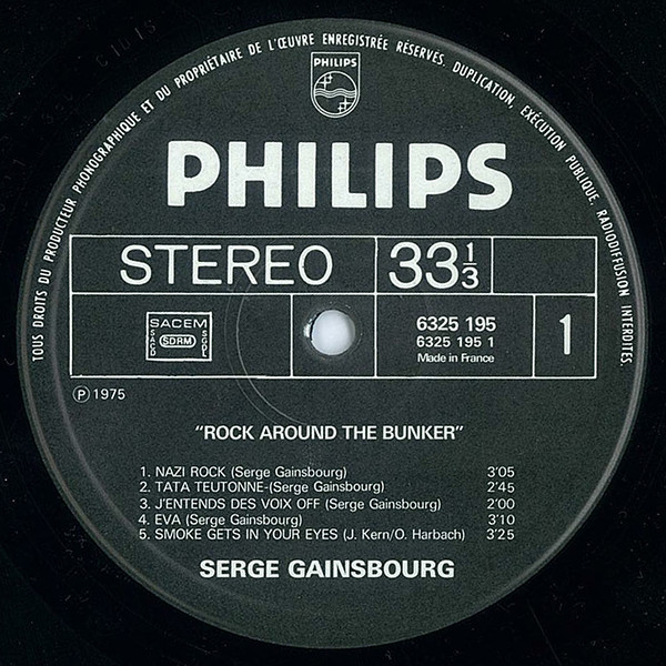 Serge Gainsbourg - Rock Around The Bunker | Philips (6325 195) - 3 Serge Gainsbourg - Rock Around The Bunker | Philips (6325 195) - 3