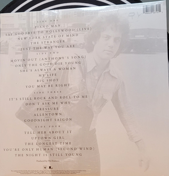 Billy Joel - Greatest Hits Volume I & Volume II | Columbia (19802918791) - 4 Billy Joel - Greatest Hits Volume I & Volume II | Columbia (19802918791) - 4
