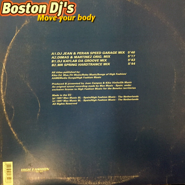 Boston DJ's - Move Your Body | High Fashion Music (MS 330-12) - 2