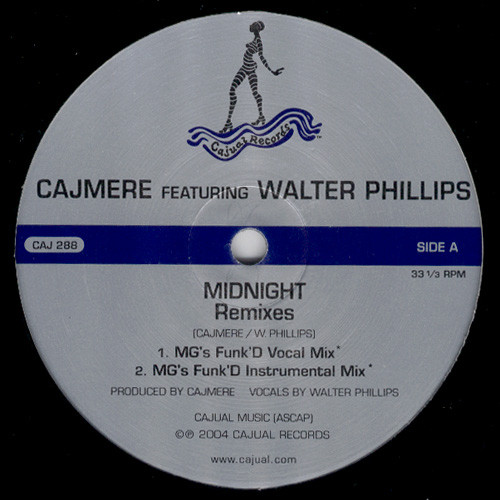Cajmere Featuring Walter Phillips - Midnight (Remixes) | Cajual Records (CAJ 288) - main Cajmere Featuring Walter Phillips - Midnight (Remixes) | Cajual Records (CAJ 288) - main