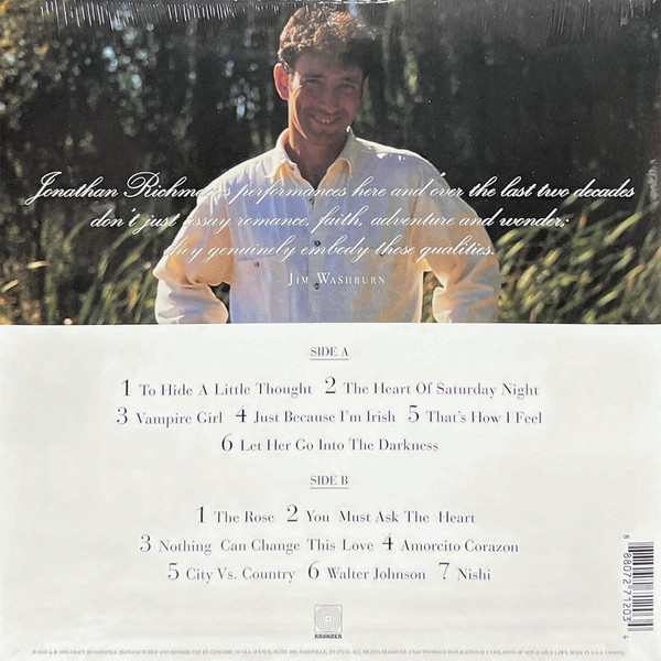 Jonathan Richman - You Must Ask The Heart | Rounder Records (CR00926) - 2