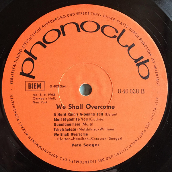 Pete Seeger - We Shall Overcome | AMIGA (8 40 038) - 4 Pete Seeger - We Shall Overcome | AMIGA (8 40 038) - 4