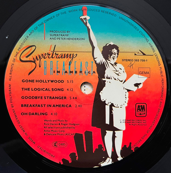 Supertramp - Breakfast In America | A&M Records (393 708-1) - 3