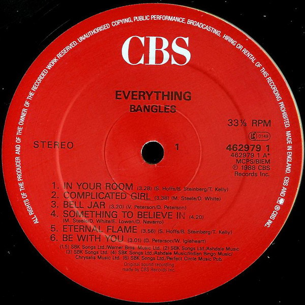 Bangles - Everything | CBS (462979 1) - 3
