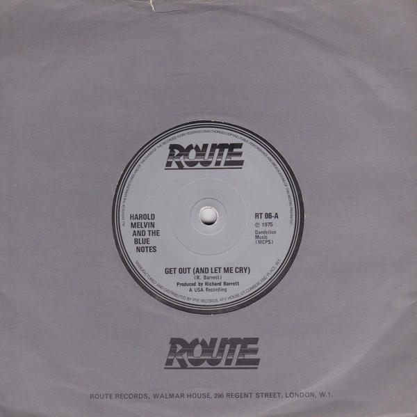 Harold Melvin And The Blue Notes - Get Out (And Let Me Cry) | Route Records (RT 06) - 3 Harold Melvin And The Blue Notes - Get Out (And Let Me Cry) | Route Records (RT 06) - 3