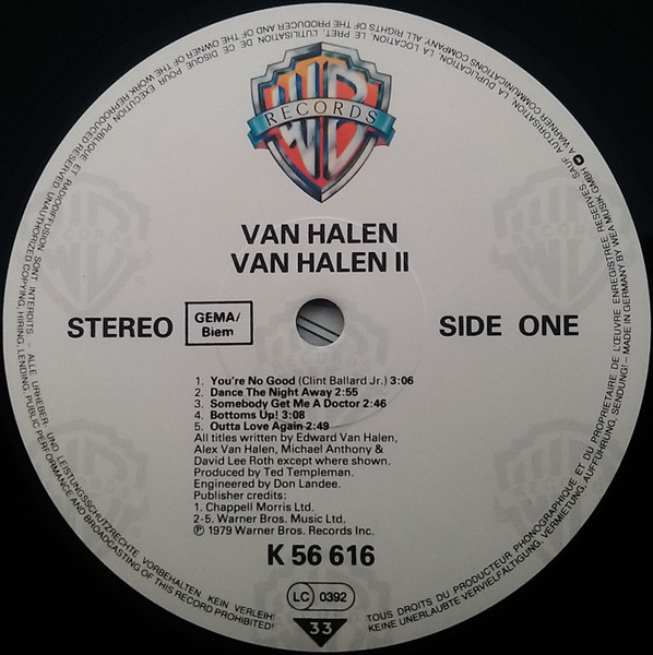 Van Halen - Van Halen II | Warner Bros. Records (K 56 616) - 3