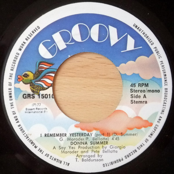 Donna Summer - I Remember Yesterday (Part 1/Part 2) | Groovy (5 GRS 15010) - 3 Donna Summer - I Remember Yesterday (Part 1/Part 2) | Groovy (5 GRS 15010) - 3