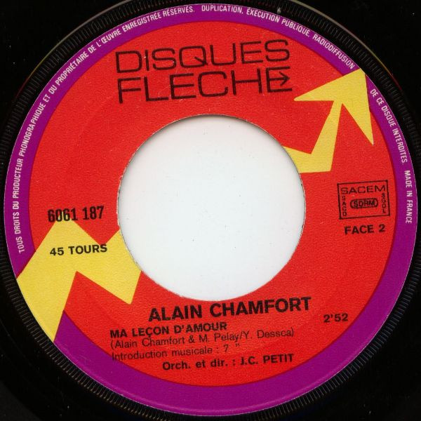 Alain Chamfort - Je Pense A Elle, Elle Pense A Moi | Disques Flèche (6061 187) - 4