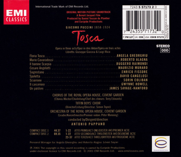 Giacomo Puccini - Angela Gheorghiu , Roberto Alagna , Ruggero Raimondi , Chorus Of The Royal Opera House, Covent Garden & Orchestra Of The Royal Opera House, Covent Garden , Antonio Pappano - Tosca | EMI Classics (5 57173 2) - 4