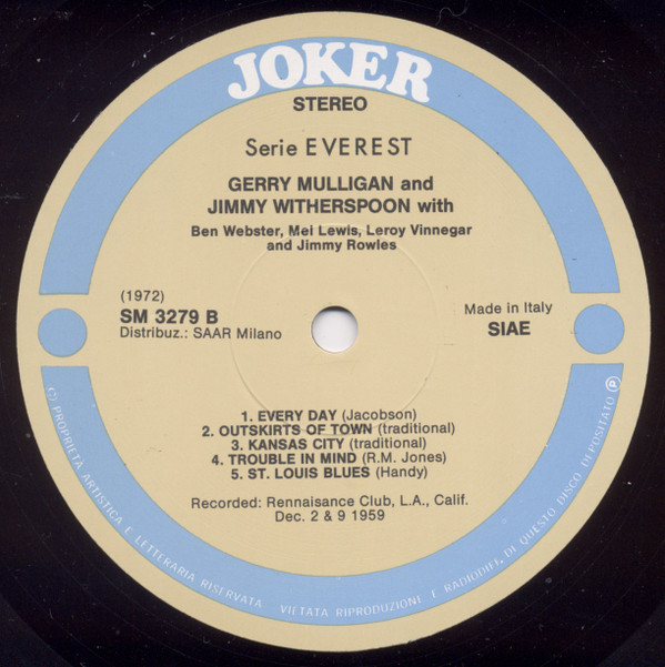 Gerry Mulligan & Jimmy Witherspoon - Gerry Mulligan & Jimmy Witherspoon | Joker (SM 3279) - 2