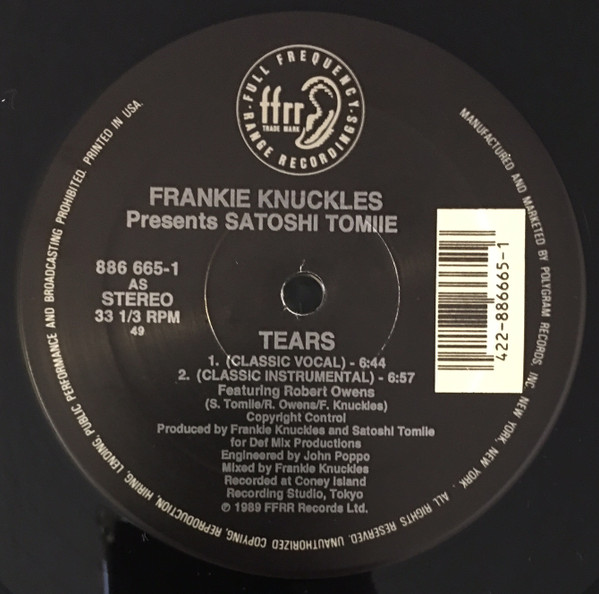 Frankie Knuckles Presents Satoshi Tomiie - Tears | FFRR (886 665-1) - 2 Frankie Knuckles Presents Satoshi Tomiie - Tears | FFRR (886 665-1) - 2