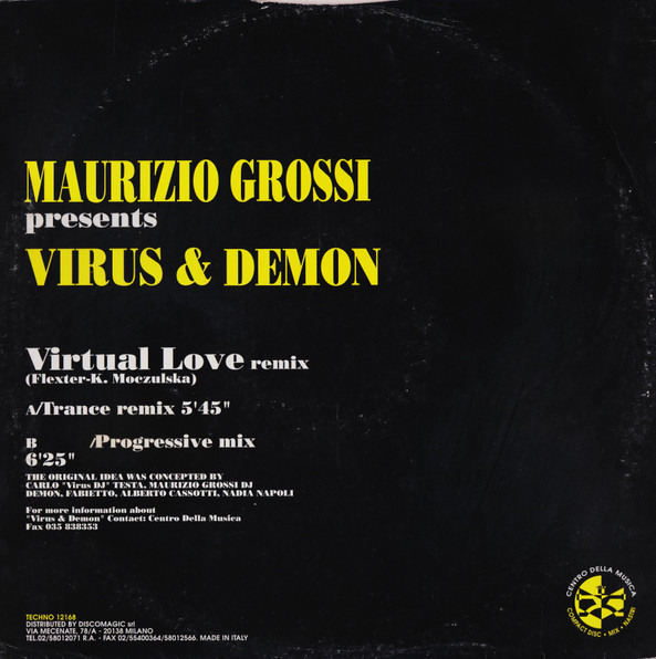 Maurizio Grossi Presents Virus & Demon - Virtual Love (Remix) | Technology (TECHNO 12168) - 2