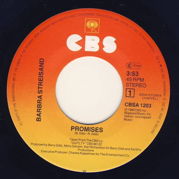 Barbra Streisand - Promises | CBS (A-1203) - 3