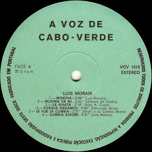 Luis Morais - Morena | A Voz De Cabo-Verde (V.C.V. 1015) - 3