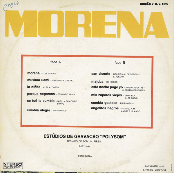 Luis Morais - Morena | A Voz De Cabo-Verde (V.C.V. 1015) - 2