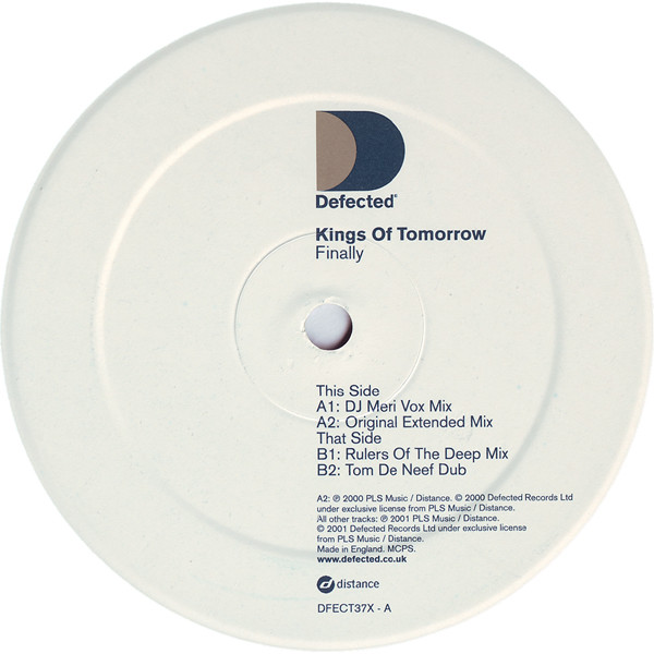 Kings Of Tomorrow - Finally | Defected (DFECT37X) - 3